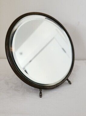 Antique Beveled Round Vanity Mirror